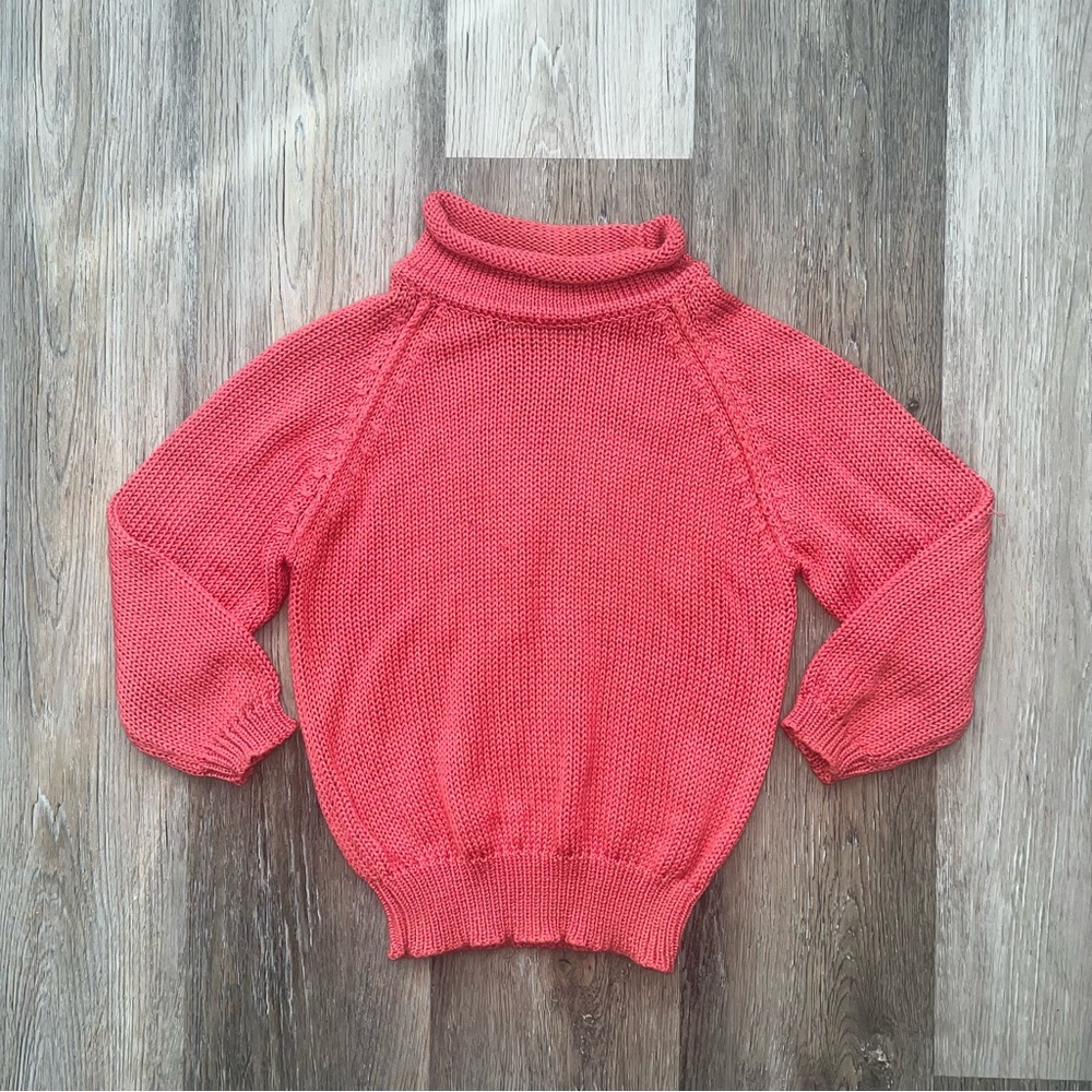 VNTG Diane Von Furstenberg mock/roll neck acrylic knit sweater